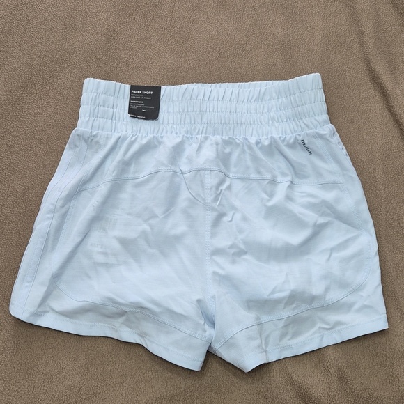 Adidas High-Waist Woven 3-Stripes Pacer Shorts Halo Blue Size XS - Picture 2 of 7